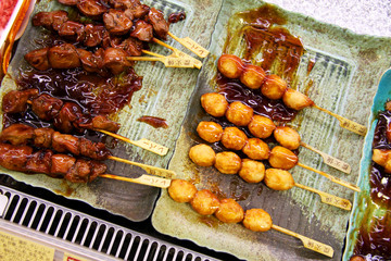 brochette de nourriture japonaise