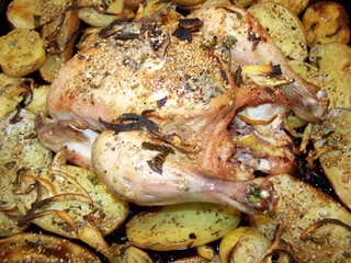 Poulet au four