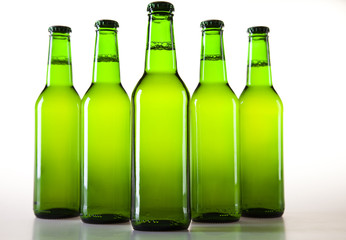 Green bottle of beer