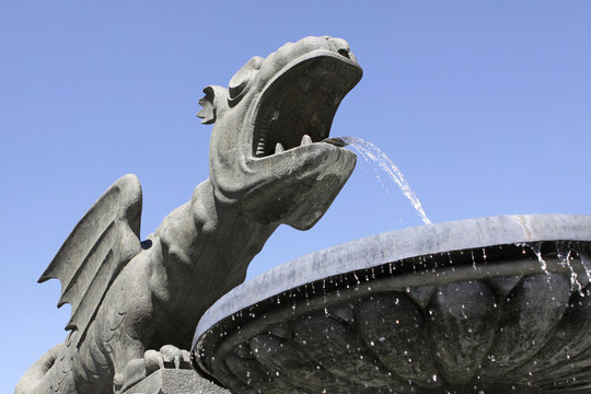 K&auml;rnten, Klagenfurt - Lindwurmbrunnen