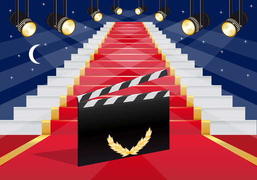 cin&eacute;ma - escalier - tapis rouge - clap - r&eacute;ussite - succ&egrave;s - gloire - star - films