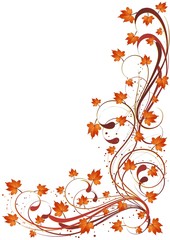 Sfondo Foglie Autunno-Autumn Leaves Background-3-Vector