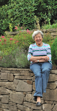 Elder Woman in Her Garden 11