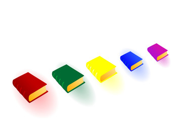 Vector illustration the color big books