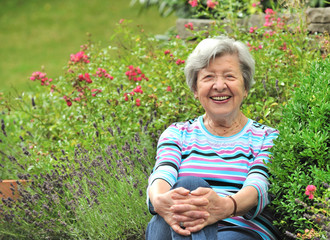 Elder Woman in Her Garden 14