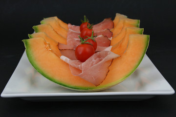 Melone mit Rohschinken