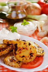 Stir fried potato slices