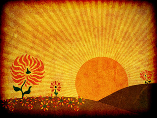 Autumn Sunrise Illustration