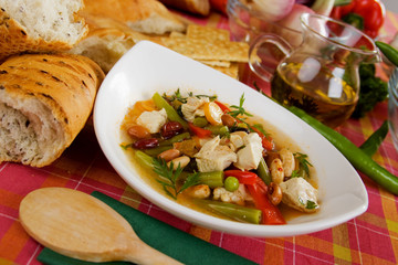 Chicken and vegetable soup