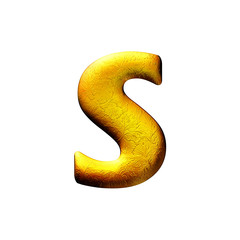 3D golden letter
