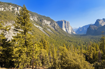 Valley through Yosemite National Park
