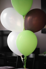 Brown White Green Balloons - 24840933