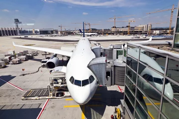Photo sur Plexiglas Aéroport avion au doigt dans l& 39 aéroport