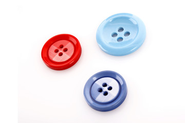 Three buttons isolated on white