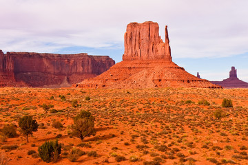 Monument Valley Scene with West Mitten Butte