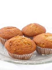 banana cup cake on White Background