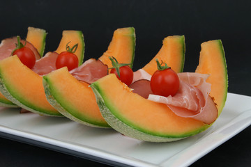 Schinken mit Zuckermelone
