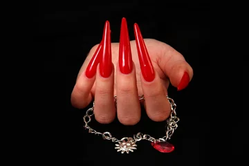 Fotobehang акриловые ногти © KonstantinStepanenko