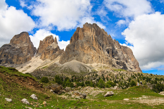 Sassolungo group in Dolomites