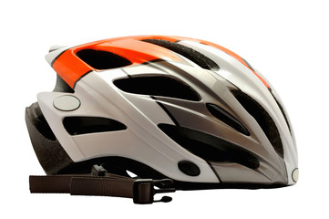 Fototapeta premium Cycling helmet for cross country riding isolated on white