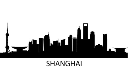 Naklejka premium Szanghaj Skyline