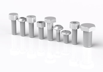 Three-dimensional granting of different bolts - 24854929