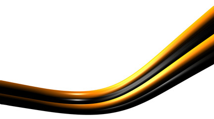 3D Welle in Orange und Schwarz
