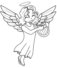 Engel mit Harfe