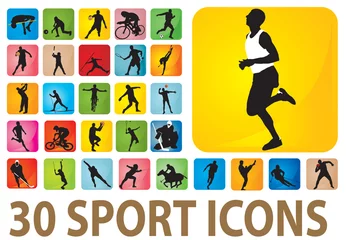 Gordijnen Sport icons © daw666