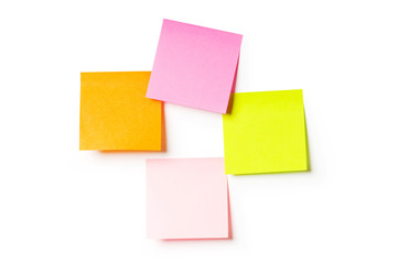 Reminder notes isolated on the white background