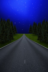 Naklejka premium Nachtfahrt