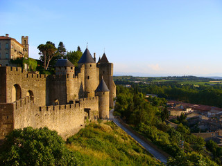 Fototapeta na wymiar Carcassonne o zmierzchu