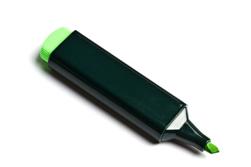 Green highlighter isolated on white