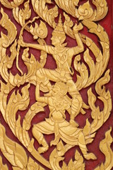 art carving, Wat Charoenphon, Tha Kon Yang, Kantarawichai