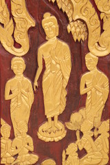 art carving, Wat Charoenphon, Tha Kon Yang, Kantarawichai