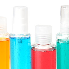 liquid soap, gel, shampoo, oil