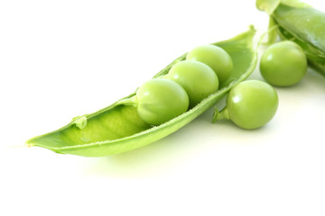 Green pea in pod