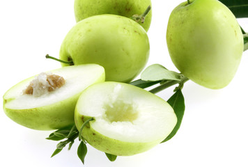 jujubes, fond blanc