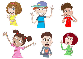 defferent races of children speaking