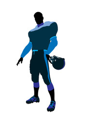 Fototapeta premium Male Football Player Illustration Silhouette