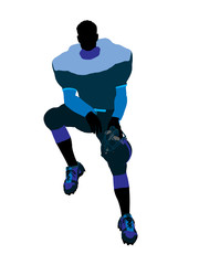 Male Football Player Illustration Silhouette