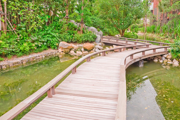 Wood bridge