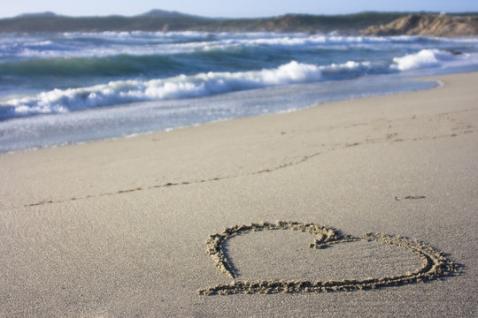 Heart in sand - Sardinia, Italy