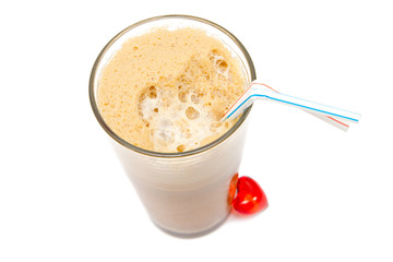 Greek cold coffee - frappe isolated on white