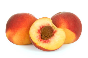 Fototapeta na wymiar peach isolated over white background