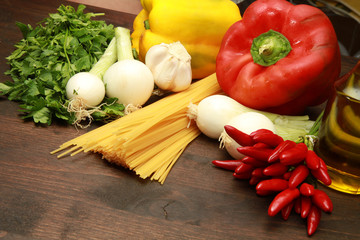 spaghetti con verdure