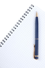Pen on notebook