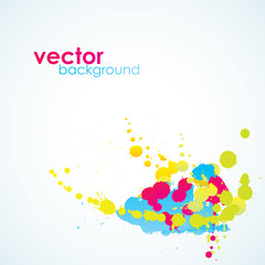 Vector inky colorful background