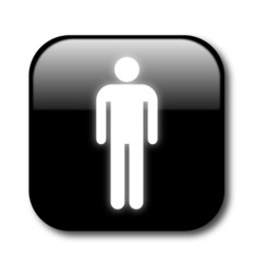 Black male sign vector