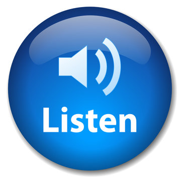LISTEN Web Button (ear symbol icon media player music controls)